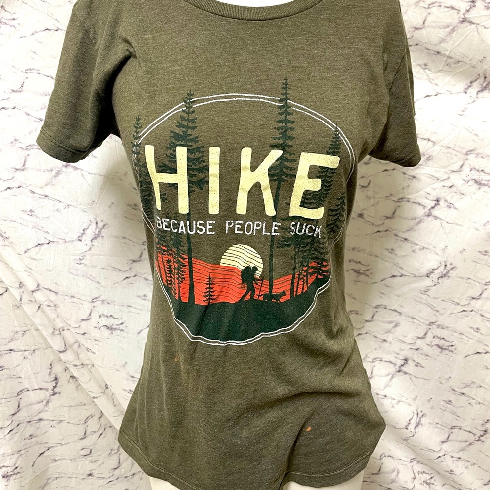 “HIKE because people suck” tee shirt